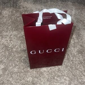 Small Gucci Shopping Bag with White Handles